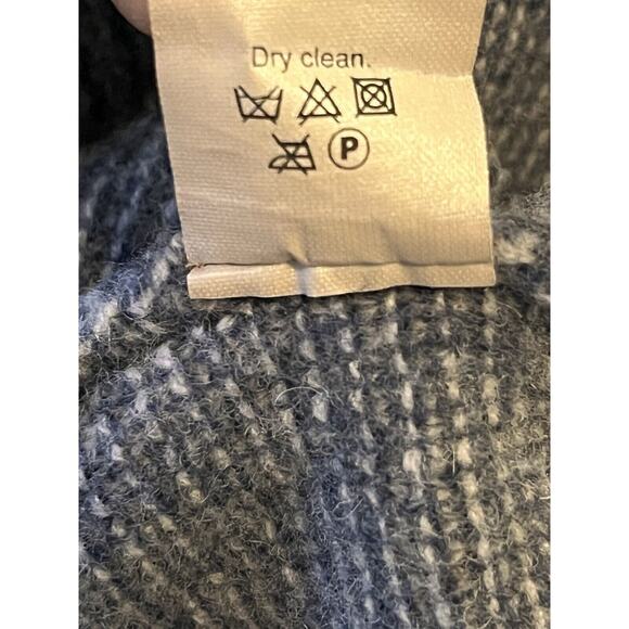 J.CREW Sweatshirt Sweater Crewneck 100% Lambswool Gray Blue Knit Men’s Sz L - Picture 8 of 9